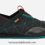 crianças lembram X88NTZ367 preto/verde cádmio Teva