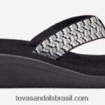 cueca voya feminina X88NTZ381 pintar faixas preto/branco Teva