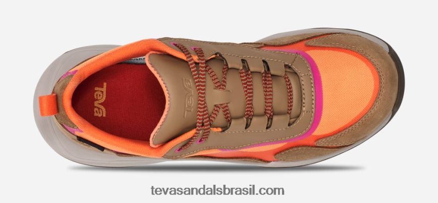 geotrecca feminina baixa X88NTZ31 mel marrom/coral rosa Teva - Image 5
