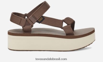 universal flatform feminino X88NTZ52 marrom/bétula Teva