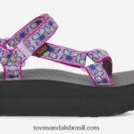 universal flatform feminino X88NTZ53 borboleta lilás Teva